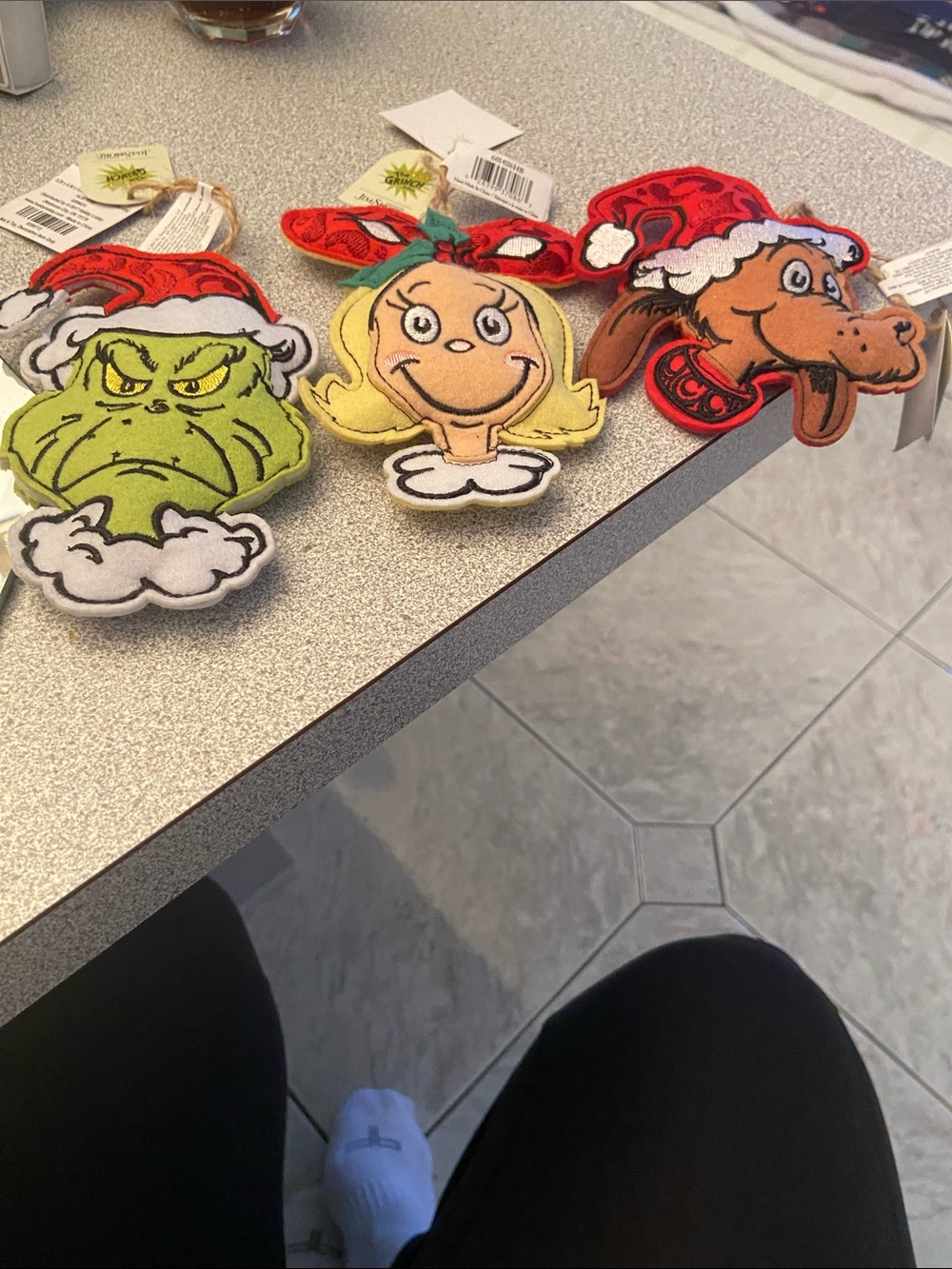 Holiday Character Set - Green, Christmas ornament Yellow, Brown